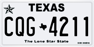 TX license plate CQG4211