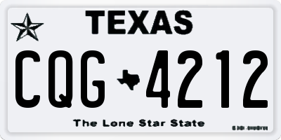 TX license plate CQG4212