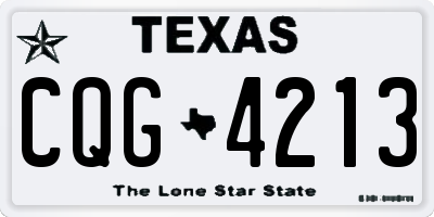 TX license plate CQG4213
