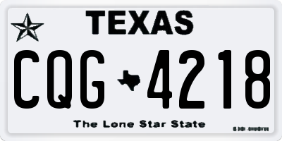 TX license plate CQG4218