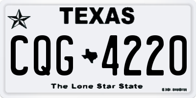 TX license plate CQG4220