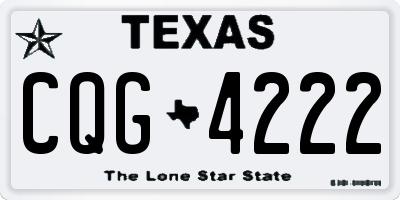 TX license plate CQG4222