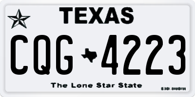 TX license plate CQG4223
