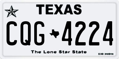 TX license plate CQG4224