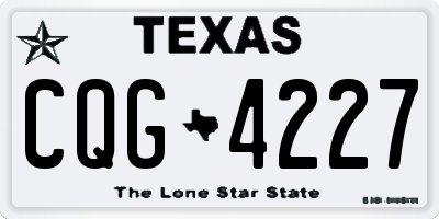 TX license plate CQG4227