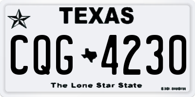 TX license plate CQG4230