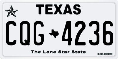 TX license plate CQG4236