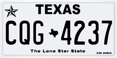 TX license plate CQG4237