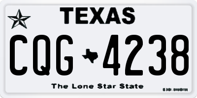 TX license plate CQG4238