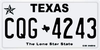 TX license plate CQG4243