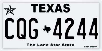 TX license plate CQG4244
