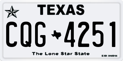 TX license plate CQG4251