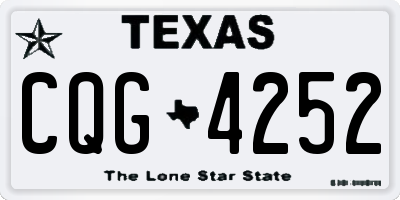 TX license plate CQG4252