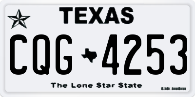 TX license plate CQG4253