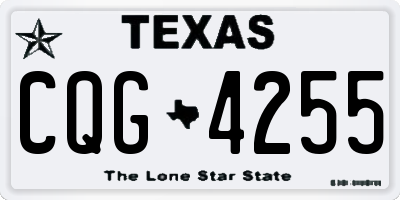 TX license plate CQG4255