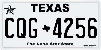 TX license plate CQG4256