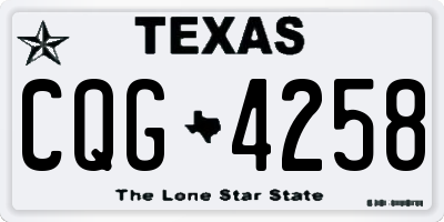 TX license plate CQG4258