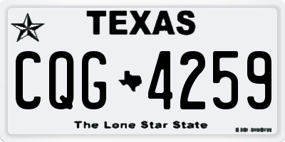 TX license plate CQG4259