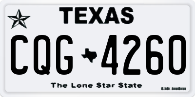 TX license plate CQG4260