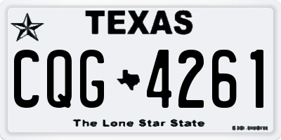 TX license plate CQG4261