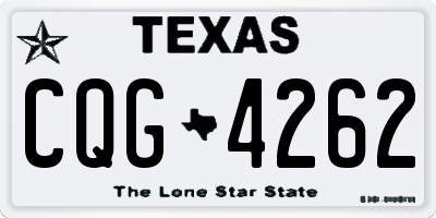 TX license plate CQG4262