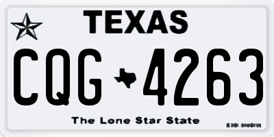 TX license plate CQG4263