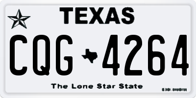 TX license plate CQG4264