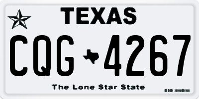 TX license plate CQG4267