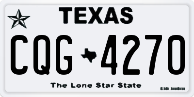 TX license plate CQG4270