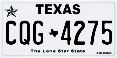 TX license plate CQG4275