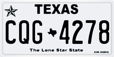 TX license plate CQG4278