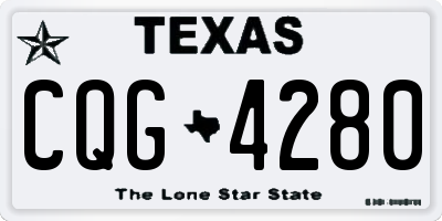 TX license plate CQG4280