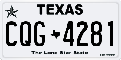 TX license plate CQG4281