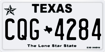 TX license plate CQG4284