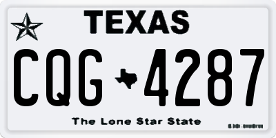 TX license plate CQG4287