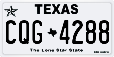 TX license plate CQG4288