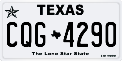 TX license plate CQG4290