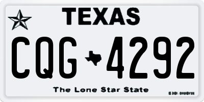 TX license plate CQG4292