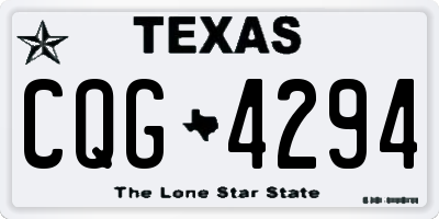TX license plate CQG4294