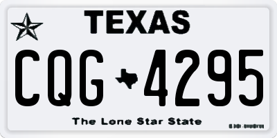 TX license plate CQG4295