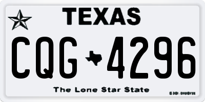 TX license plate CQG4296