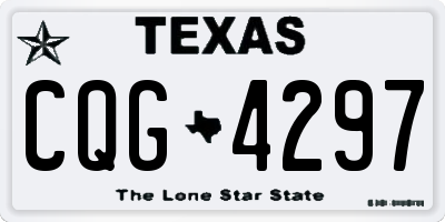 TX license plate CQG4297