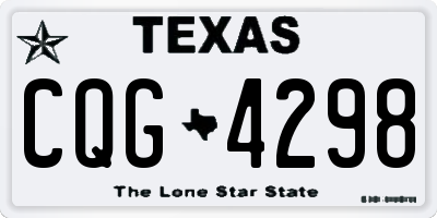 TX license plate CQG4298