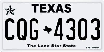 TX license plate CQG4303