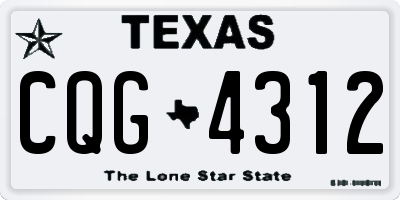 TX license plate CQG4312