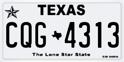TX license plate CQG4313