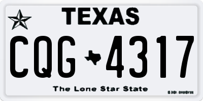 TX license plate CQG4317