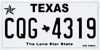TX license plate CQG4319