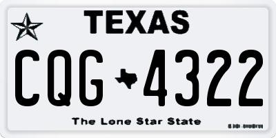 TX license plate CQG4322