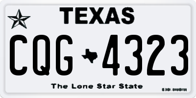 TX license plate CQG4323